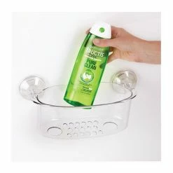 Budget 😍 Interdesign Panier de douche à ventouse transparent 😉 -Accessoires pour la maison Soldes 0081492524205 2