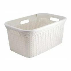 Meilleur prix ❤️ Panier à linge Curver Style Hip Blanc | 45 litres ✨