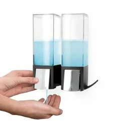 Meilleur prix 🔥 Compactor Double distributeur de savon mural 🌟 -Accessoires pour la maison Soldes 3370910104783 3