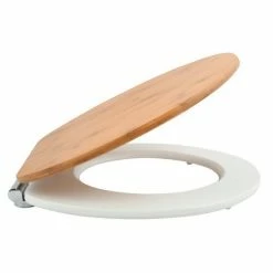 Meilleur prix ✔️ Spirella Abattant WC OSLO Bambou & Blanc - Charnières Zinc 🎁 -Accessoires pour la maison Soldes 3478680075293 2