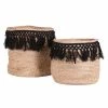 Promo 🤩 Fornod Ensemble de 2 paniers jute tressage noir 👍 -Accessoires pour la maison Soldes 3482731398873 1