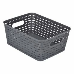 Offres 🔥 Paris prix Panière à Linge "Effet Tressé" 5L Gris 🤩