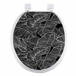 De gros 🤩 Paris prix Abattant WC Imprimé "Amazonia" 47cm Blanc & Noir ❤️