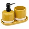 Acheter 🌟 Five Simply smart Lot de 3 Accessoires Salle de Bain "Solar" 21cm Ocre 😍 -Accessoires pour la maison Soldes 3560231550820 1