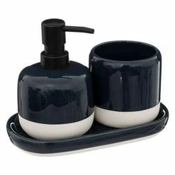 Les meilleures critiques de ⭐ Five Simply smart Lot de 3 Accessoires Salle de Bain "Solar" 21cm Pétrole 🥰