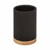 Meilleure vente 🔥 Five Simply smart Gobelet et Porte brosse à dents en résine Noir charbon 🧨 -Accessoires pour la maison Soldes 3560233829894 1