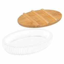 Sortie ❤️ Five Simply smart Porte Savon en résine Jaune moutarde 👍 -Accessoires pour la maison Soldes 3560233829900 2