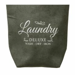 Promo 😉 Five Simply smart Panier à Linge en velours Kaki 👏 -Accessoires pour la maison Soldes 3560233830036 3