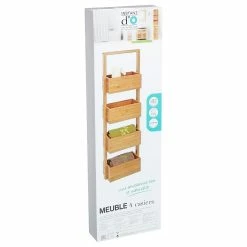 Sortie 👏 Five Simply smart Rangement Salle de Bain en Bambou - Five 😉 -Accessoires pour la maison Soldes 3560237160207 3