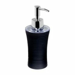 Sortie ⌛ Five Simply smart Lot de 3 Accessoires de Salle de Bain "Stripe" 18cm Noir 👏 -Accessoires pour la maison Soldes 3560237549842 3
