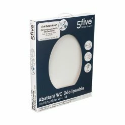 Meilleur prix ❤️ Five Simply smart Abattant WC Blanc en Thermodur et Inox 😉 -Accessoires pour la maison Soldes 3560237549965 2