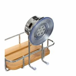 Sortie 😉 Five Simply smart Porte savon à Ventouse en Bambou et Métal 🧨 -Accessoires pour la maison Soldes 3560237555416 3