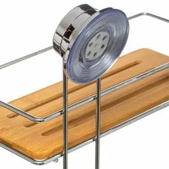 Grosses soldes 👏 Five Simply smart Étagère 2 Niveaux Ventouse "Venterra" 36cm Naturel 😉 -Accessoires pour la maison Soldes 3560237555423 3