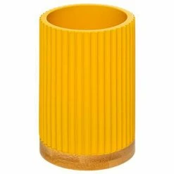 Meilleure vente 🔥 Five Simply smart Gobelet et Porte brosse à dents en résine Noir charbon 🧨 -Accessoires pour la maison Soldes 3560237580135 1