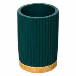 Meilleure vente 🔥 Five Simply smart Gobelet et Porte brosse à dents en résine Noir charbon 🧨 -Accessoires pour la maison Soldes 3560237580142 1