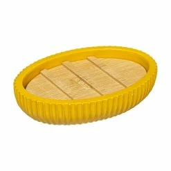 Sortie ❤️ Five Simply smart Porte Savon en résine Jaune moutarde 👍 -Accessoires pour la maison Soldes 3560237580166 1