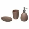 Bon marché ❤️ Five Simply smart Set de 3 Accessoires Salle de Bain "Sun" Taupe Mat ✔️ -Accessoires pour la maison Soldes 3560237584683 1