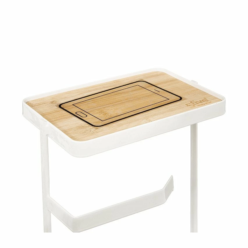 Remise 🛒 Five Simply smart Dérouleur papier toilette WC avec réserve et support téléphone en métal Bleu pétrole 🥰 4 Remise 🛒 Five Simply smart Dérouleur papier toilette WC avec réserve et support téléphone en métal Bleu pétrole 🥰 – Image 2