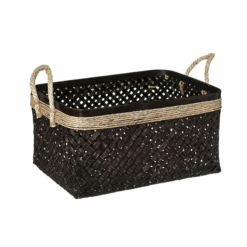 Le moins cher 🛒 Atmosphera Set de 3 Paniers de rangement Bruns en Bambou et Roseau ✨ 5 Le moins cher 🛒 Atmosphera Set de 3 Paniers de rangement Bruns en Bambou et Roseau ✨ – Image 3