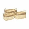 Meilleur prix 👍 Atmosphera Set de 3 Paniers de rangement en Bambou et Roseau 🤩 -Accessoires pour la maison Soldes 3560237589657 1
