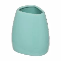 De gros 🛒 Five Simply smart Gobelet et porte brosse à dents en céramique Vert émeraude 🌟 -Accessoires pour la maison Soldes 3560239280163 1