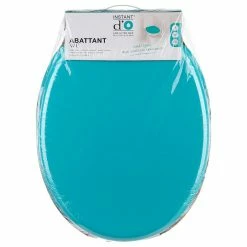 Promo 🌟 Five Simply smart Abattant WC en bois 18' turquoise 😀 -Accessoires pour la maison Soldes 3560239397625 4