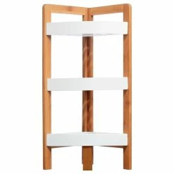 Remise 🎁 Five Simply smart Étagère d''Angle en Bambou Blanc 💯 -Accessoires pour la maison Soldes 3560239437338 5