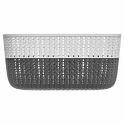 Meilleur prix 🔥 Five Simply smart Panier de Rangement "Bicolore" 15L Gris & Blanc ✔️ -Accessoires pour la maison Soldes 3560239709275 2