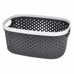 Budget 😉 Paris prix Panière à Linge "Ajourée" 3,5L Anthracite 👍