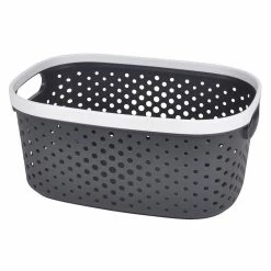 Meilleur prix 😀 Paris prix Panière à Linge "Ajourée" 8L Anthracite ⭐