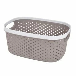 Meilleur prix 💯 Paris prix Panière à Linge "Ajourée" 8L Taupe ✨