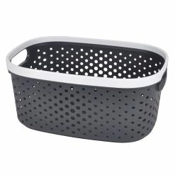 Offres ⌛ Paris prix Panière à Linge "Ajourée" 15L Anthracite 💯