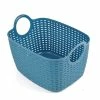 Offres 🤩 Paris prix Panier à Linge Arrondi "Tressé" 6L Bleu Paon 🛒 -Accessoires pour la maison Soldes 3574380603252 1