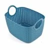 Sortie 😉 Paris prix Panier à Linge Arrondi "Tressé" 12L Bleu Paon 👍 -Accessoires pour la maison Soldes 3574380603269 1
