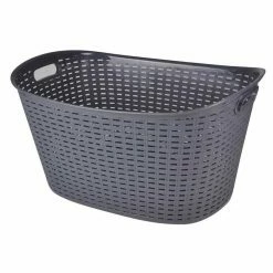 Meilleure affaire 🧨 Paris prix Panier à Linge "Ovale Tressé" 26L Anthracite ❤️