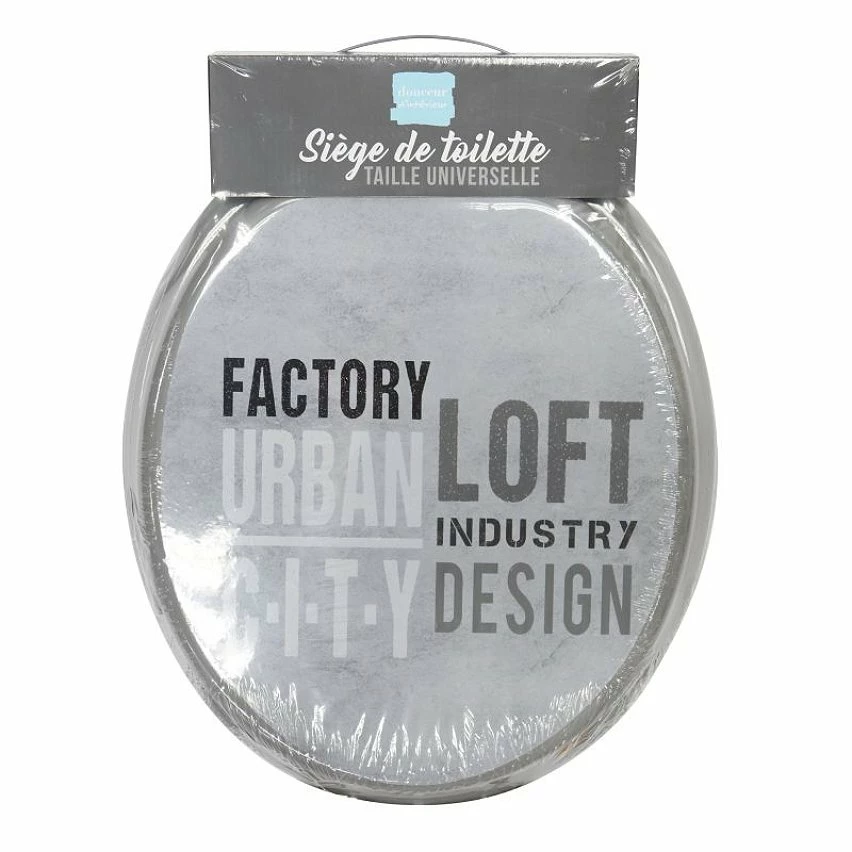 Budget ⌛ Paris prix Abattant WC Imprimé "Urban Loft" 47cm Gris ❤️ 4 Budget ⌛ Paris prix Abattant WC Imprimé "Urban Loft" 47cm Gris ❤️ – Image 2