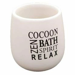 Nouveau 💯 Paris prix Gobelet de Salle de Bain "Tikal" 9cm Blanc ⭐