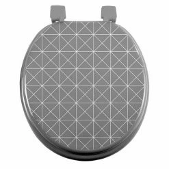 Meilleure affaire ❤️ Paris prix Abattant WC Imprimé "Kubia" 47cm Gris 😉