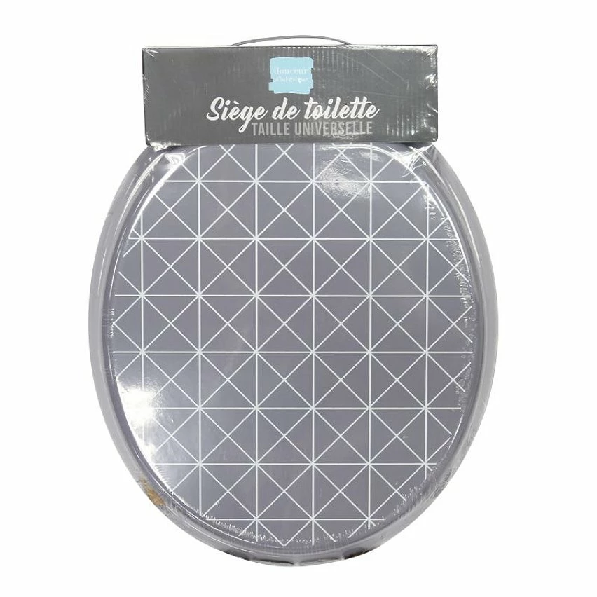 Meilleure affaire ❤️ Paris prix Abattant WC Imprimé "Kubia" 47cm Gris 😉 4 Meilleure affaire ❤️ Paris prix Abattant WC Imprimé "Kubia" 47cm Gris 😉 – Image 2