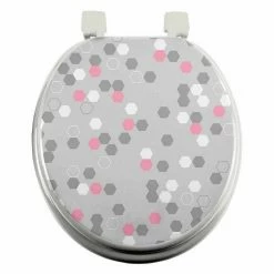 Sortie 🛒 Paris prix Abattant WC Imprimé "Effervescence" 47cm Gris 🎁