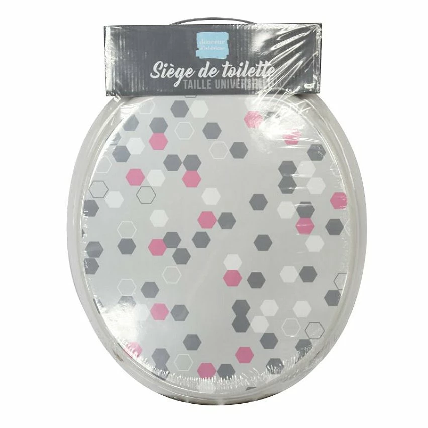 Sortie 🛒 Paris prix Abattant WC Imprimé "Effervescence" 47cm Gris 🎁 4 Sortie 🛒 Paris prix Abattant WC Imprimé "Effervescence" 47cm Gris 🎁 – Image 2