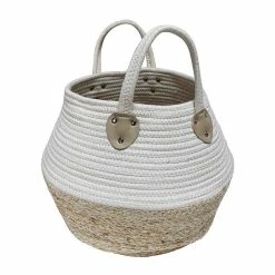 Bon marché 😉 Douceur d'Intérieur Paniere H34 cm Coton et Fibres de Maïs Osinella Blanc 🛒