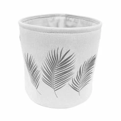 Meilleure affaire ⭐ Paris prix Panier de Rangement Imprimé "Orbella" 30cm Blanc & Argent ⭐ -Accessoires pour la maison Soldes 3574388013237 2