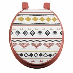 Meilleure vente ⭐ Paris prix Abattant WC Imprimé "Esteban" 47cm Terracotta 😍