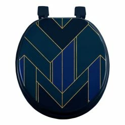 Le moins cher 💯 Paris prix Abattant WC Imprimé "Achille" 47cm Vert & Bleu 🥰