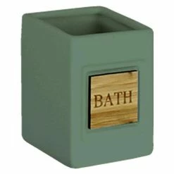 Meilleure vente ⌛ Paris prix Gobelet Brosse à Dents "Cerawood" 10cm Kaki ⭐