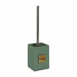 Nouveau ❤️ Paris prix Brosse WC Vintage "Cerawood" 36cm Kaki 🛒