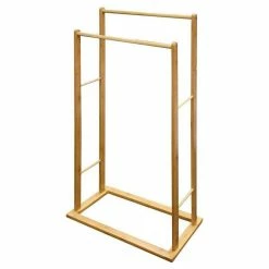 Tout neuf ✨ Paris prix Porte Serviettes 2 Barres "Tao" 80cm Naturel 👏