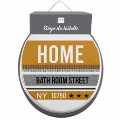 Offres 🔔 Paris prix Abattant WC Imprimé "Street" 47cm Ocre & Gris 👍 -Accessoires pour la maison Soldes 3574388018355 2