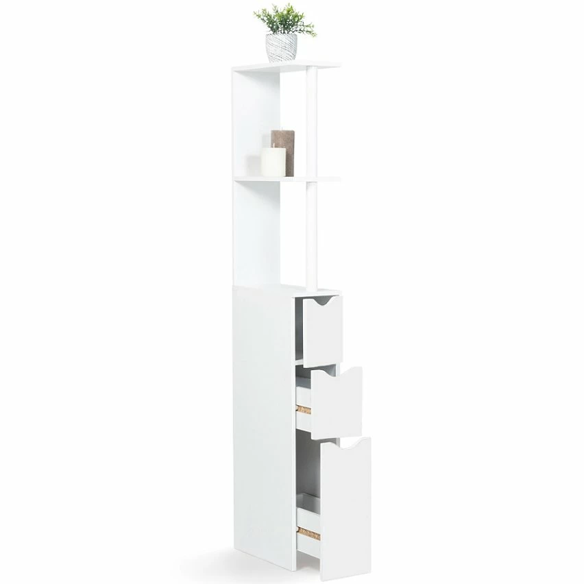 Budget ✔️ IDMARKET Meuble WC étagère WILLY bois 3 portes blanc gain de place pour toilettes 🥰 5 Budget ✔️ IDMARKET Meuble WC étagère WILLY bois 3 portes blanc gain de place pour toilettes 🥰 – Image 3